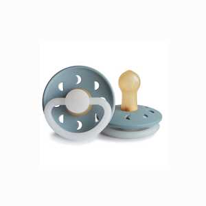 Pacifier Soothers: FRIGG Moon Phase Night Glow Pacifier Size 1 : Stone Blue
