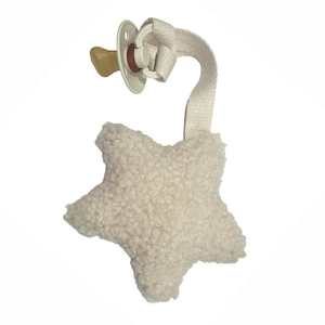 Pacifier Soothers: Boucle Pacifier Soother Holder Star : Ivory