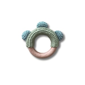 All: Crochet Teether Ring : Sage