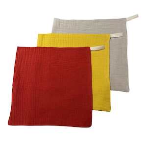Muslin Cloths 3pk: Chilli