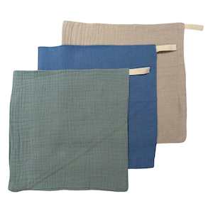 Muslin Cloths 3pk: Multi