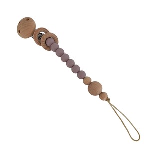 Silicone Pacifier Holder with Clip : Mauve