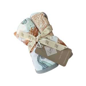 Premium Bamboo Wash Cloth Set (2PK): Nautilus