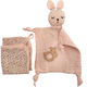 Gift Box : Daisy Fields Wash Cloth 2 Pk & Blush Muslin Bunny