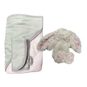 Gift Box : Surf Hooded Towel Set & Mini Jade Bunny
