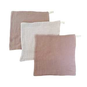 All: Muslin Cloths 3pk: Antique Rose