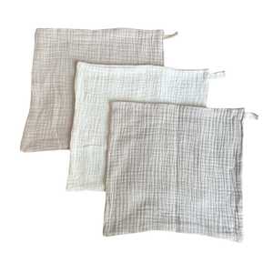 All: Muslin Cloths 3pk: Natural