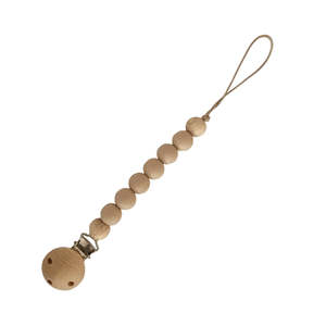 Holders For Pacifiers Teethers And Comforters: Silicone Pacifier Holder with Clip : Almond