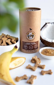 Premium Dog Cat Treats: ECO TREATS® Peanut Butter, Banana & Coconut - Dog Treats