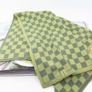 Kitchen Towel | Tea Towel - Avocado Chequer