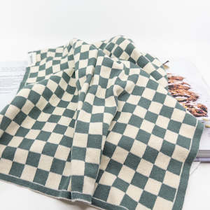 Kitchen Towel | Tea Towel - Sea Foam Chequer 2.0