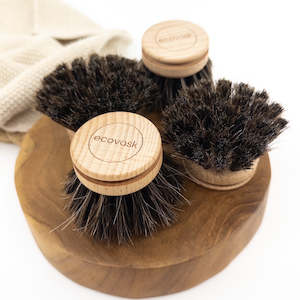 Eco Dish Brushes: Replacement Dish Brush Heads - Horse Hair 4pk - CLEARANCE