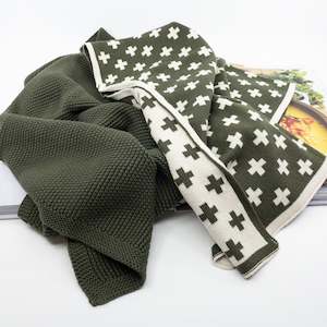 Kitchen Towels: Kitchen Towel Duos - Olive
