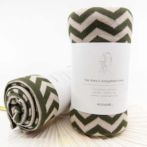 Hair Wrap Travel Towel: Hair & Travel Towel - Olive | Swan