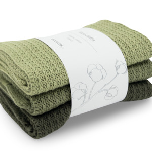 Face Cloth 3pk - Evergreen