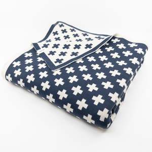 Maxi Throw: Organic Cotton Throw - Midnight Navy