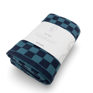 Hair Towel Mini - Tasman Navy Chequer