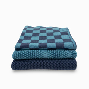 Dishcloth Variety 3pk - Tasman Navy Chequer