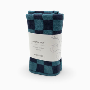Multi Cloth 2pk - Tasman Navy Chequer