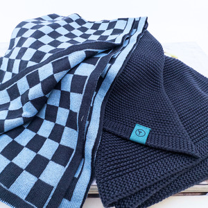 Kitchen Towel Duo - Navy Cornflower Cheq