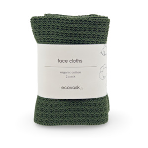 Face Cloths 2pk - Forest