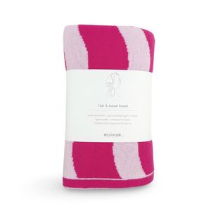 Bath Body: Hair & Travel Towel - Raspberry Wave