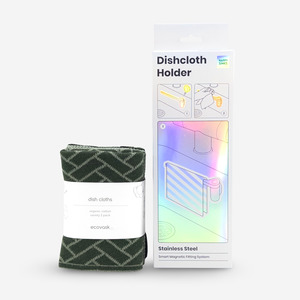 Happy Sinks Range: Happy Sinks Dishcloth Holder + Variety 3pk - Forest Herringbone