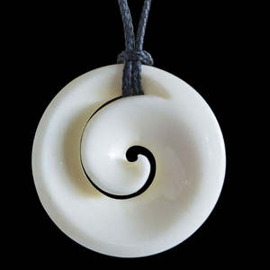 Craft: Small Hei Koru, hand crafted bone pendant