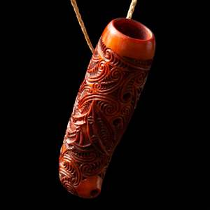 Craft: Traditional Stained Bone Nguru Flute by Yuri Terenyi