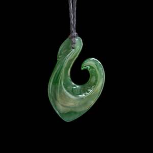 Craft: medium Hei Matau - Hook, handcrafted jade pendant