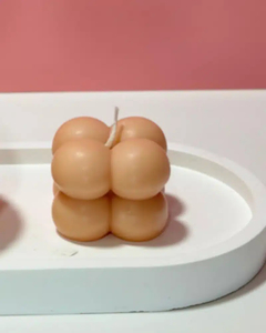 Small Bubble Cube Candle - EcoWick