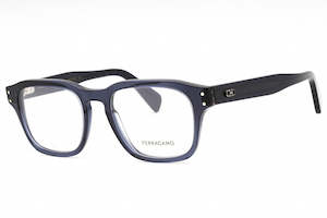 Eyeglasses: SALVATORE FERRAGAMO SF2958 420 Eyeglasses Crystal Navy Frame 52mm