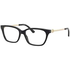 Eyeglasses: Tory Burch Women's Black Rectangle Cat-Eye Eyeglass Frames - TY2107 1798 52