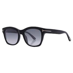 Womens Sunglasses: Tom Ford Lauren Women's Shiny Black Soft Square Sunglasses - FT0614-01C-52