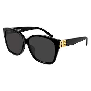 Balenciaga Eyewear: Balenciaga Women's Squared Cat Eye Sunglasses - BB0135SA-001-59