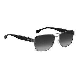 Hugo Boss Eyewear: Boss 1441/s Ans Wj 60 Black Dark Ruthenium Grey Shaded Polarised Pol