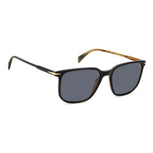 David Beckham Eyewear: David Beckham Db 1141/s 05k M9 55 Black Striped Brown Grey Polarised Pol