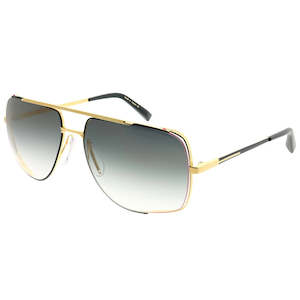 Womens Sunglasses: Dita Midnight Special DRX-2010 L Yellow Gold Black Sunglasses Gold Flash AR Lens