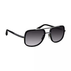 Unisex Sunglasses: Dita MACH-S DT DTS412 A-02 Antique Silver/Matte Black Metal & Plastic