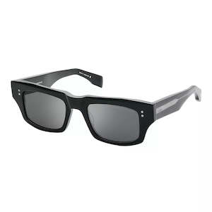 Unisex Sunglasses: Dita COSMOHACKER DT DTS727 A-01 Matte Black Plastic Sunglasses Grey Lens