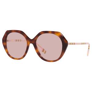 Burberry: Burberry Vanessa Women's Havana Geometric Sunglasses - BE4375 40195 55