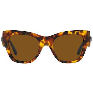 Versace: Versace Women's Havana Square Cat Eye Sunglasses - VE4415U-511963-52