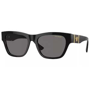Versace: Versace Polarized Men's Black Soft Square Sunglasses - VE4457F 542987 55