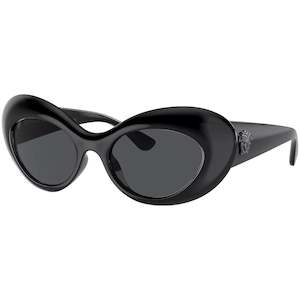 Versace: Versace Maxi La Medusa Women's Black Cat Eye Sunglasses VE4456U GB187 52