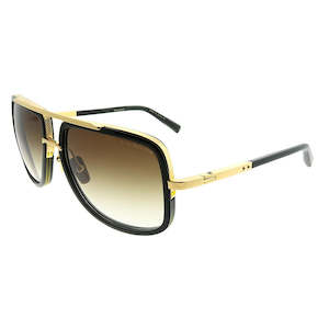 Dita: Dita Mach-One DRX-2030 DRX-2030B Black 18K Gold Black Sunglasses Dark Brown AR