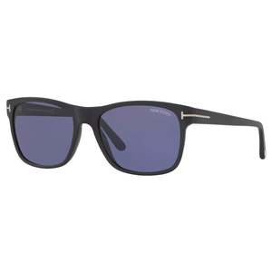 Mens Sunglasses: Tom Ford Giulio Matte Black Soft Square Sunglasses - FT0698 02V 57