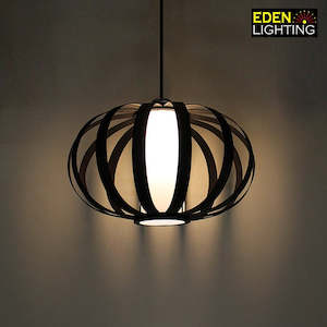 Factory Seconds: Lamp shade Black wooden 8030-400mm