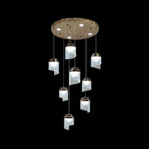Pendant Lights Led: LED Pendant light Gold color 1910-8