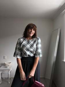 MAX linen top RRP$129 (10-12)