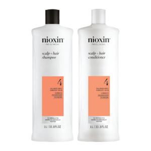 Nioxin: Nioxin System 4 - 1 Litre Duo For Coloured Hair With Progressed Thinning